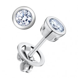 18 Kt. white gold earrings...