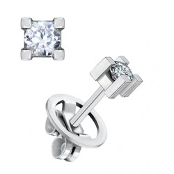 18 Kt. white gold earrings...