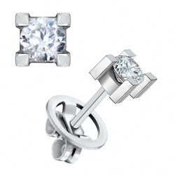 18 Kt. white gold earrings...