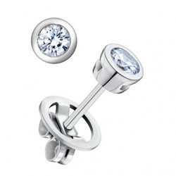 18 Kt. white gold earrings...